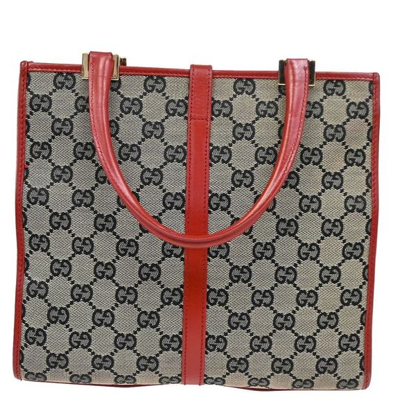 Gucci Vintage Jackie Handbag Canvas Black Canvas Handbag (Pre-Owned) - Picture 2 of 15